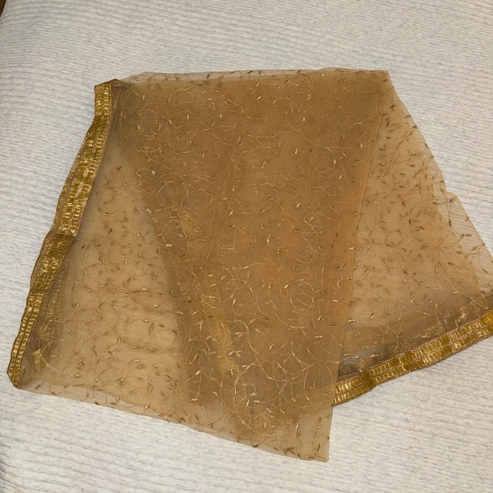 Gold Net Dupatta